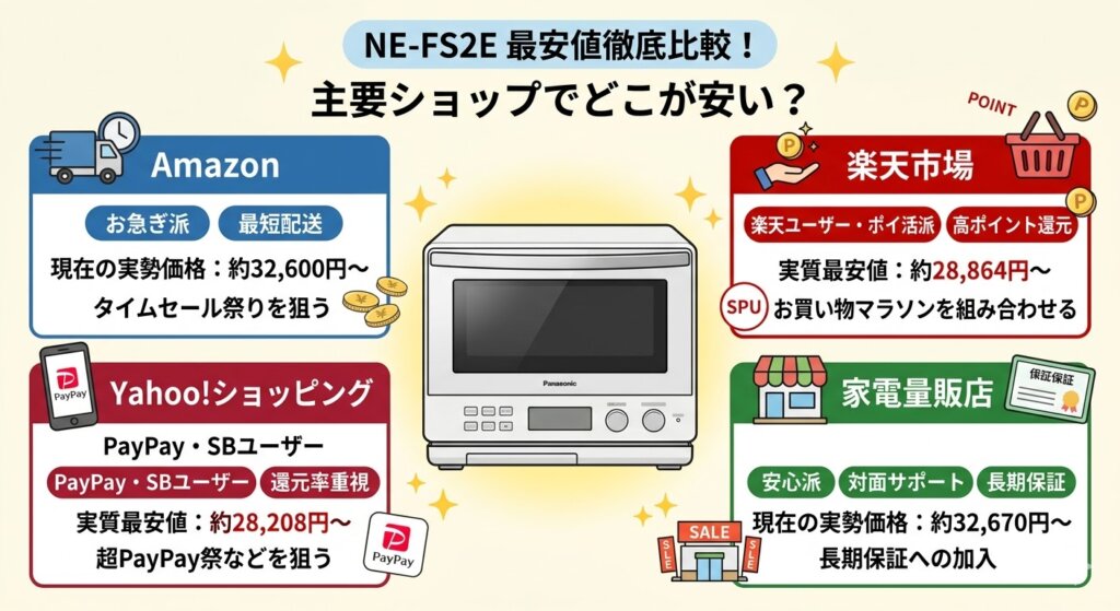 主要ショップの「NE-FS2E」最安値を徹底比較！
