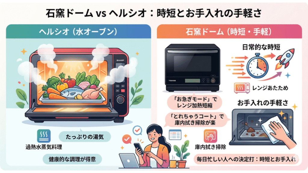 石窯ドーム　ヘルシオとの違い