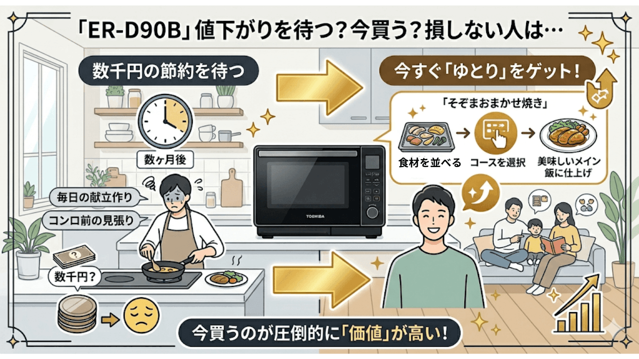 ER-D90Bを今すぐ買うべき人　「家事のゆとり」を今すぐ手に入れたい人