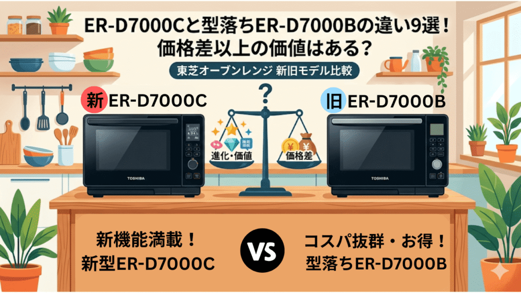 ER-D7000Cと型落ちER-D7000Bの違い9選！価格差以上の価値はある？
