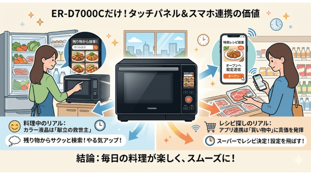 ER-D7000Bのみ「タッチパネルとスマホ連携」に価格差分の価値はある？リアルな活用シミュレーション