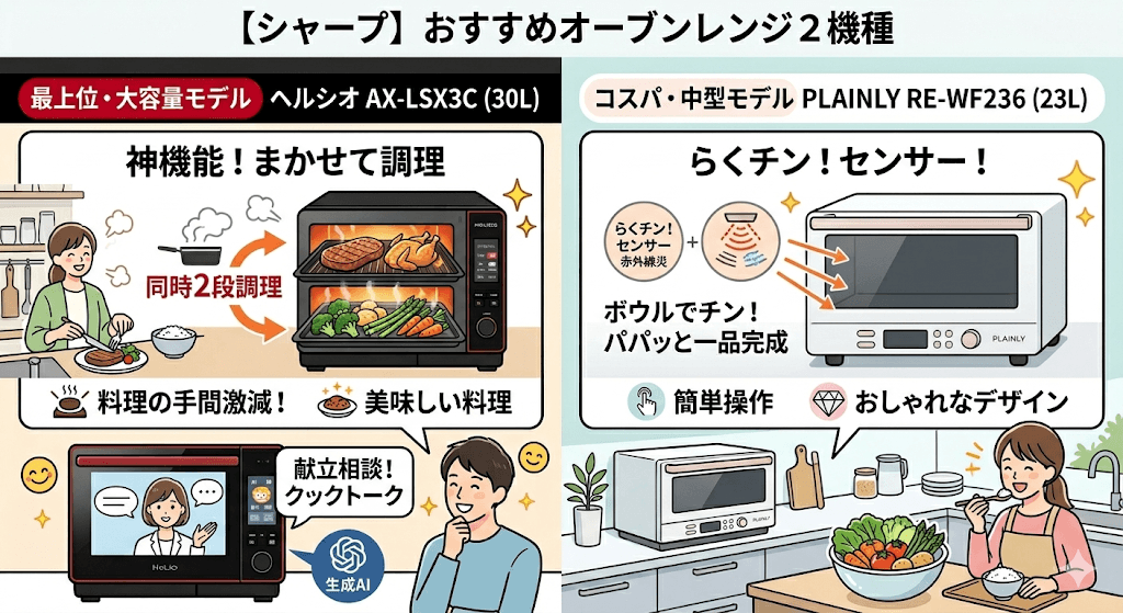 オーブンレンジ　シャープおすすめ機種