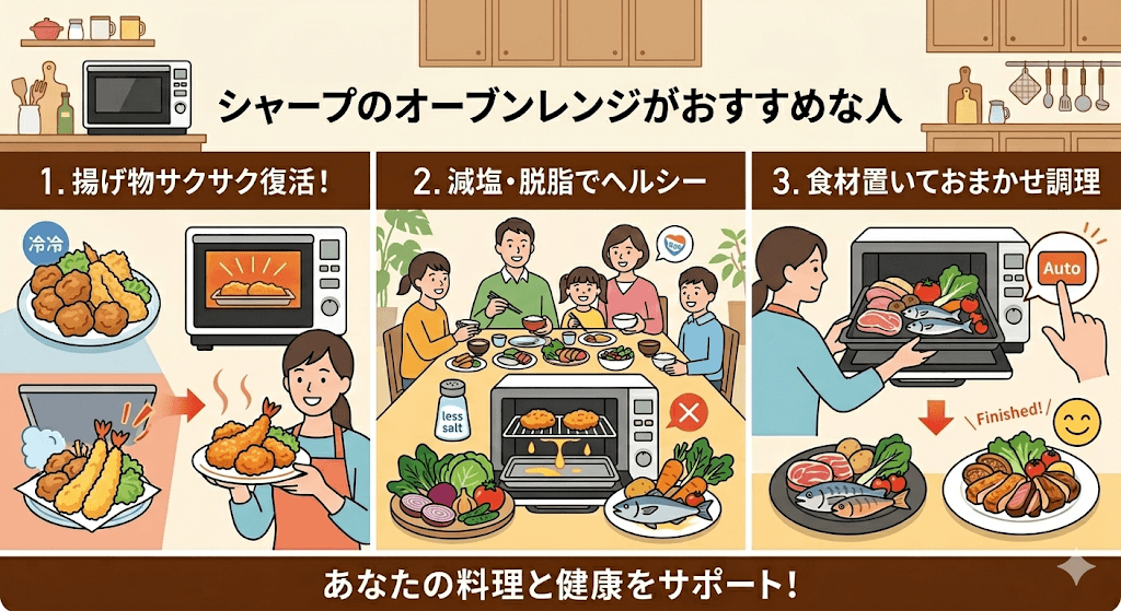 オーブンレンジ　シャープ　日立　どっち　シャープがおすすめな人