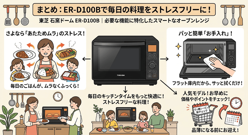 ER-D100Bで毎日の料理をストレスフリーに!