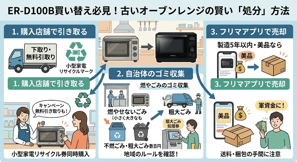 ER-D100B買い替え必見!古いオーブンレンジの賢い「処分」方法