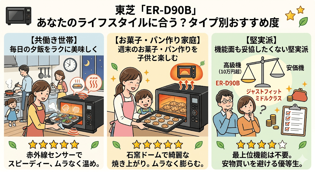 ER-D90Bは私のライフスタイルには合う？タイプ別おすすめ度