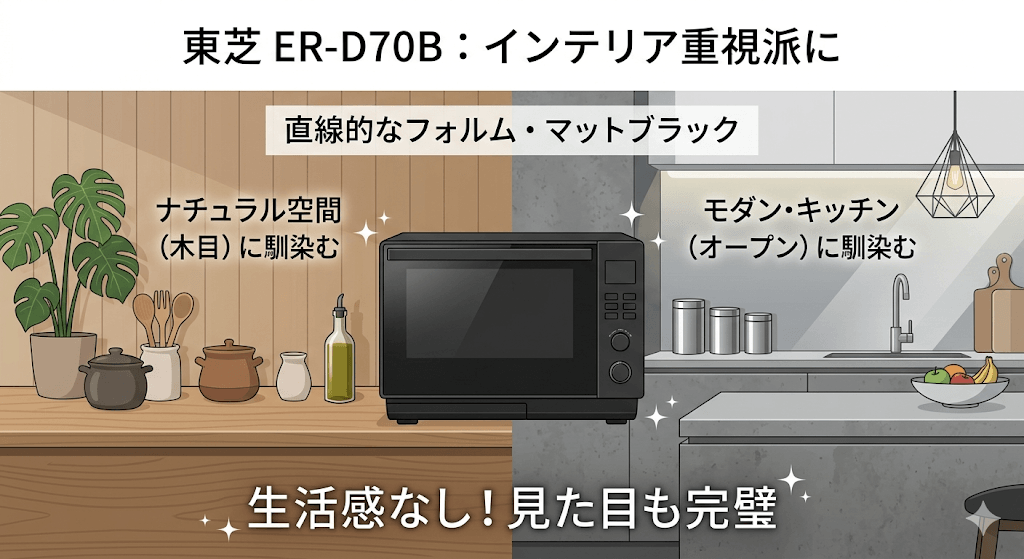 ER-D70Bがおすすめな人　インテリアに馴染むデザインを探している人