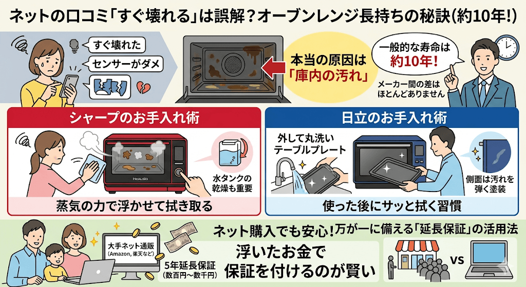 ネットの「すぐ壊れる」口コミは本当？シャープと日立の寿命と耐久性