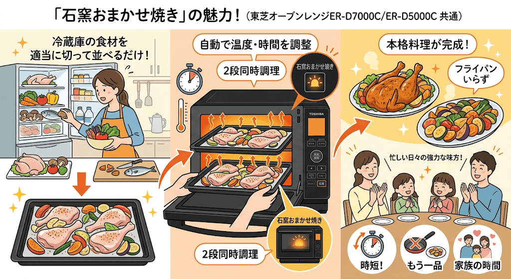 ER-D7000CとER-D5000Cの共通機能　石窯おまかせ焼き