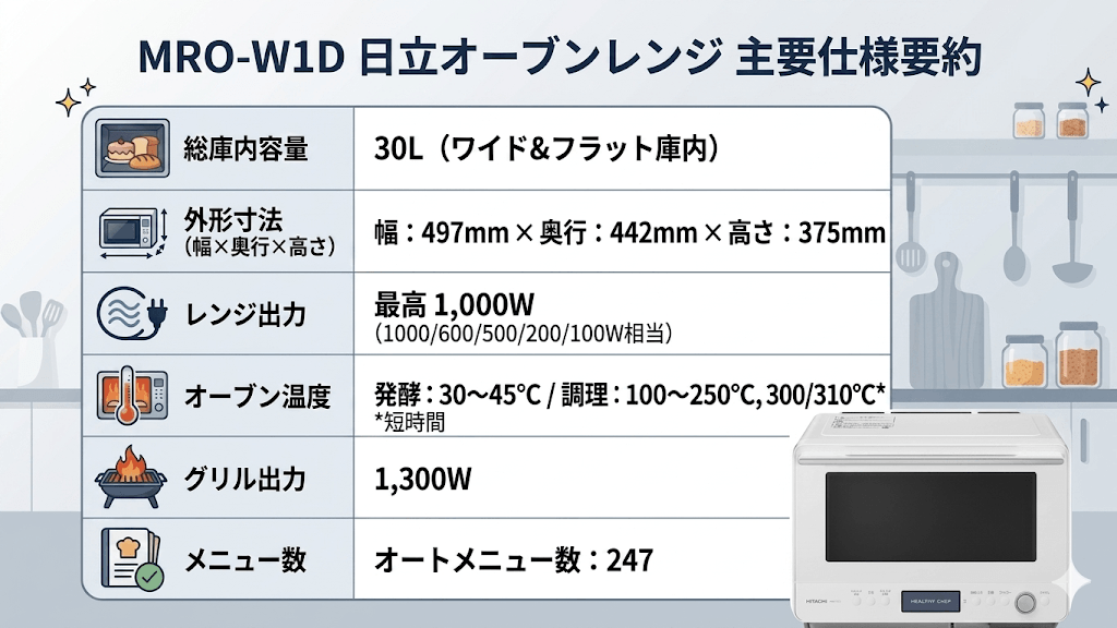 MRO-W1D　スペック表