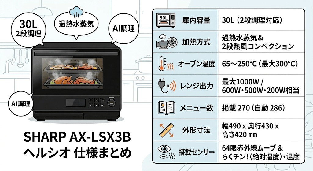 AX-LSX3B　スペック表