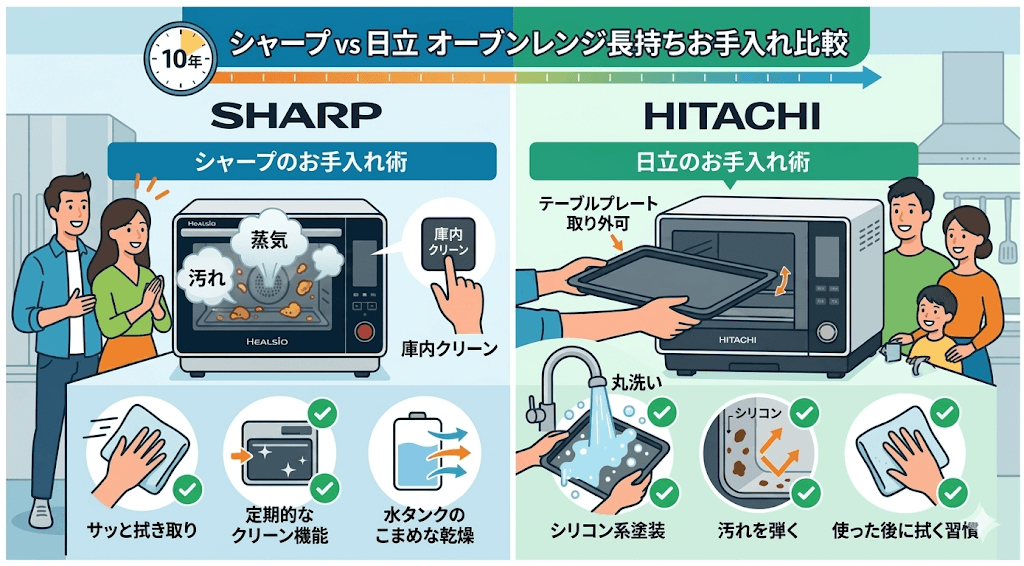 シャープと日立の「寿命を延ばす」お手入れ術