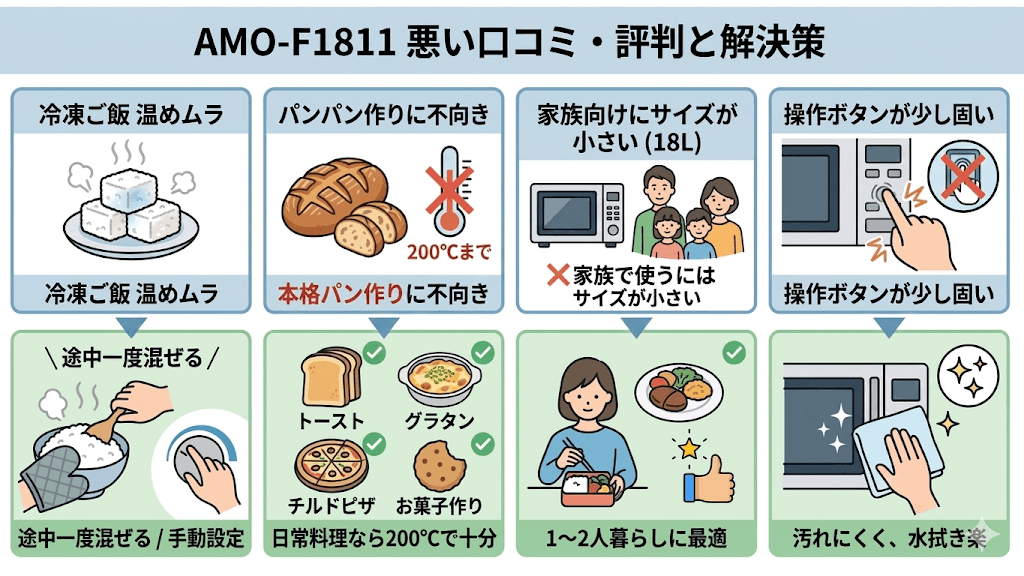 AMO-F1811の悪い口コミ・評判と解決策