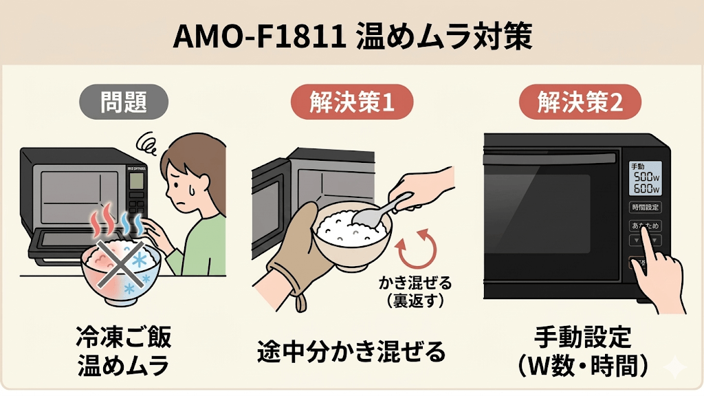 AMO-F1811悪い口コミ・対策法 あたためムラ