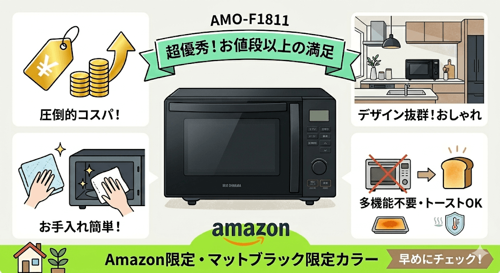 AMO-F1811はお値段以上の満足度が得られる超優秀な一台!
