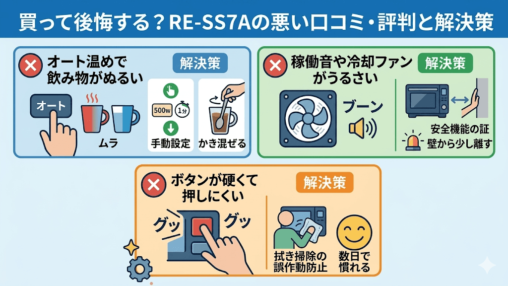RE-SS7Aの悪い口コミ・評判と解決策