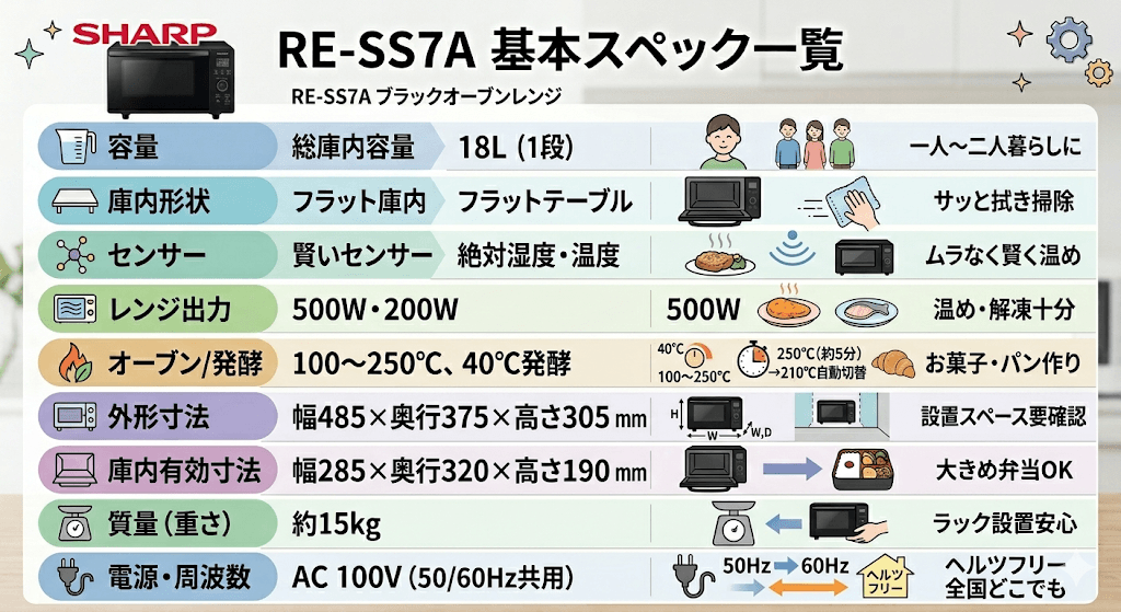 RE-SS7A スペック表