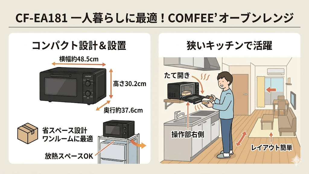 CF-EA181の良い口コミ・メリット 一人暮らしに最適