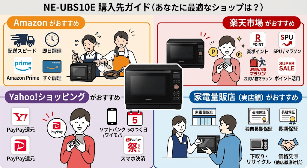 あなたに最適なショップは?Amazon・楽天・Yahoo!・家電量販店のおすすめタイプ別ガイド