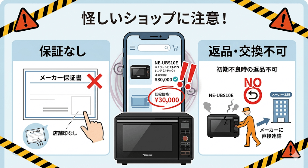 NE-UBS10E極端に安い非正規販売元の見極め方とリスク