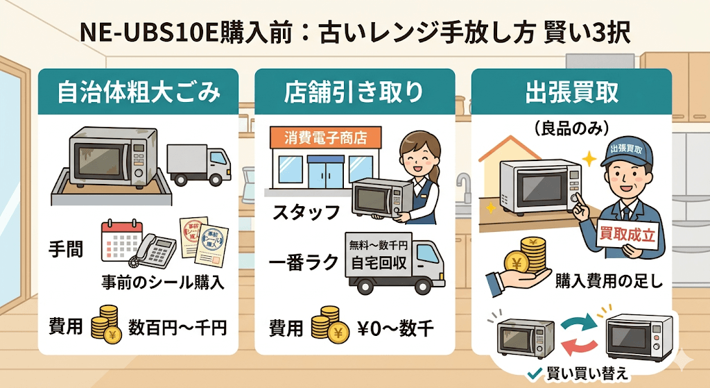 NE-UBS10E購入前 古いオーブンレンジの賢い手放し方