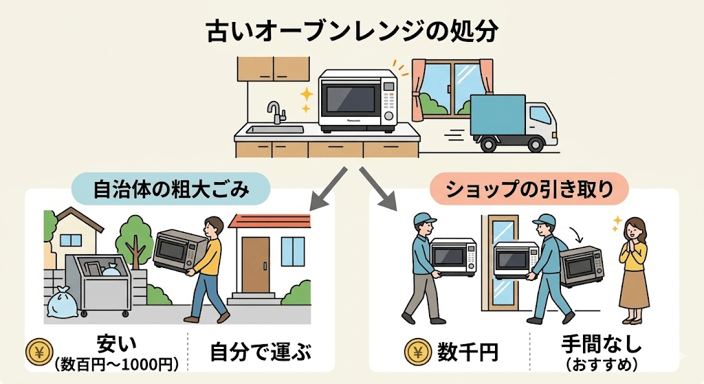 NE-BS9Eを買う前の注意点！　古いオーブンレンジの「処分・引き取り方法」は購入前に決めておく