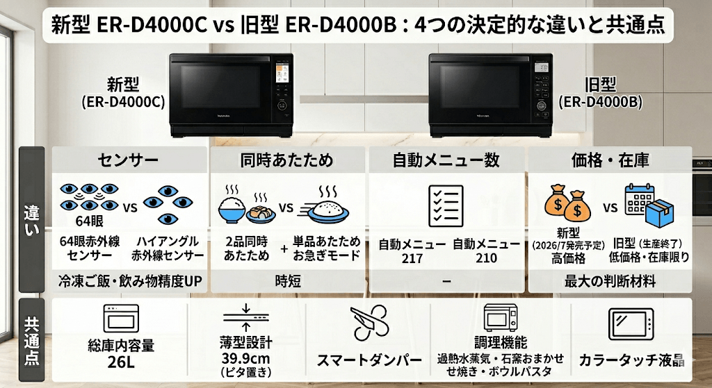 ER-D4000CとER-D4000Bの違い・共通点