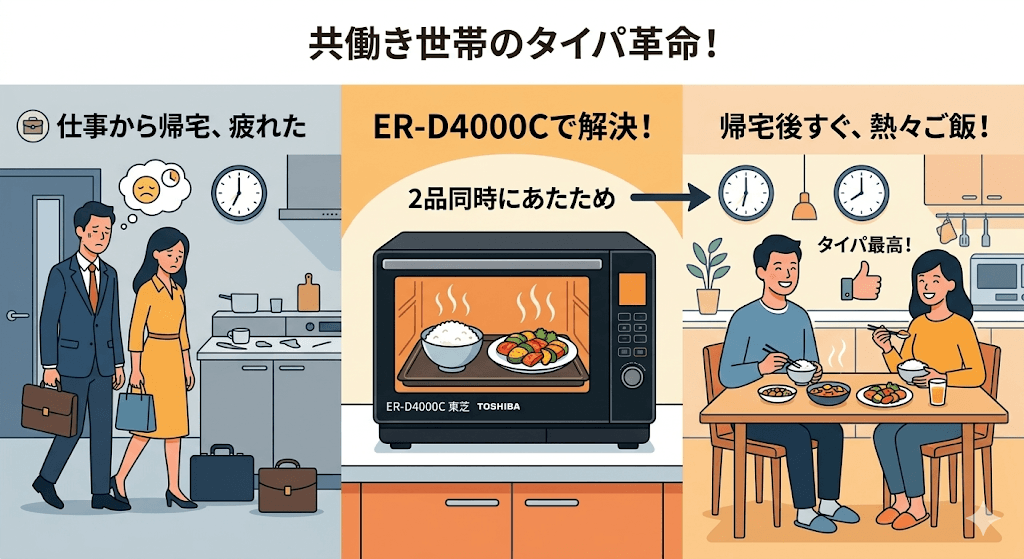 夫婦共働きで「帰宅後すぐのご飯」を叶えたいなら「ER-D4000C」