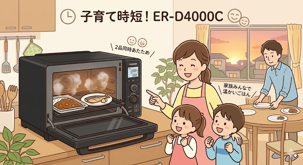 子育て世帯で時短を極めたいなら「ER-D4000C」