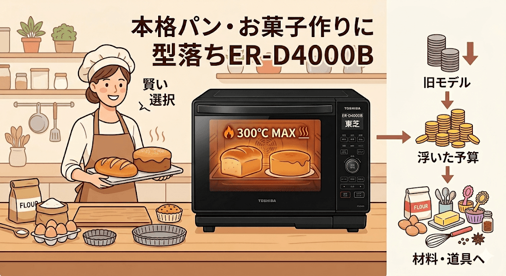 パンやお菓子作りを本格的に楽しむなら「ER-D4000B」