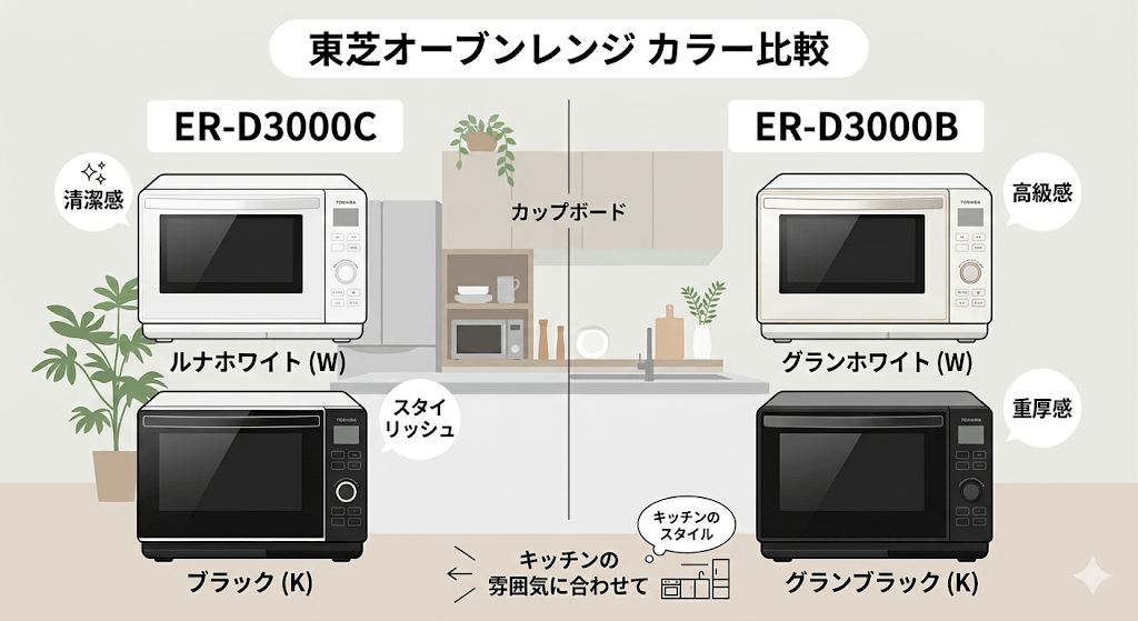 ER-D3000CとER-D3000Bの違い カラー