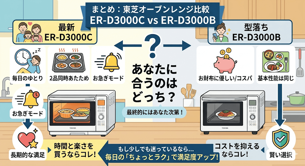 ER-D3000CとER-D3000B あなたに合うのはどっち?