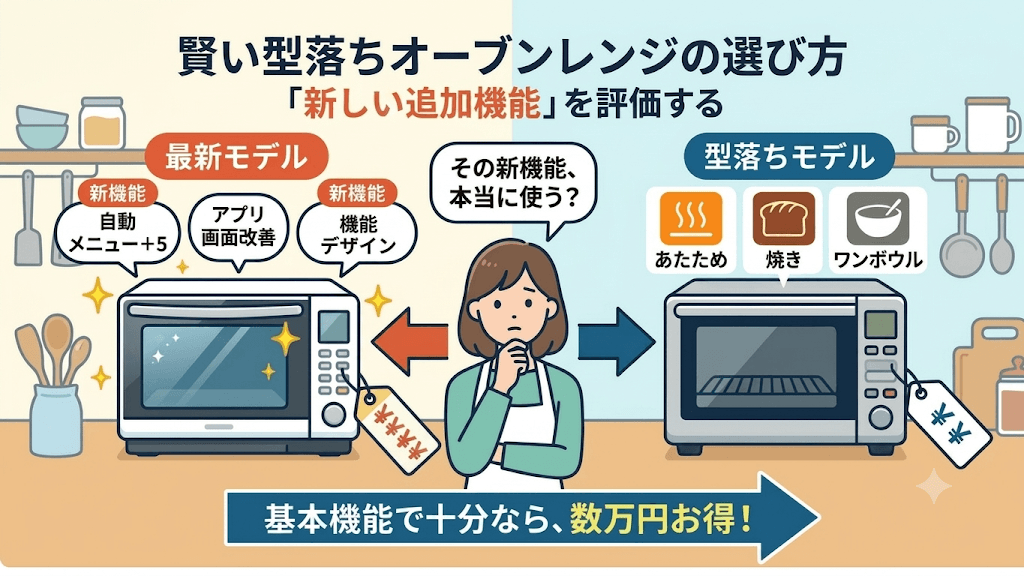 型落ちオーブンレンジを買うべき基準　「新しい追加機能」が不要か