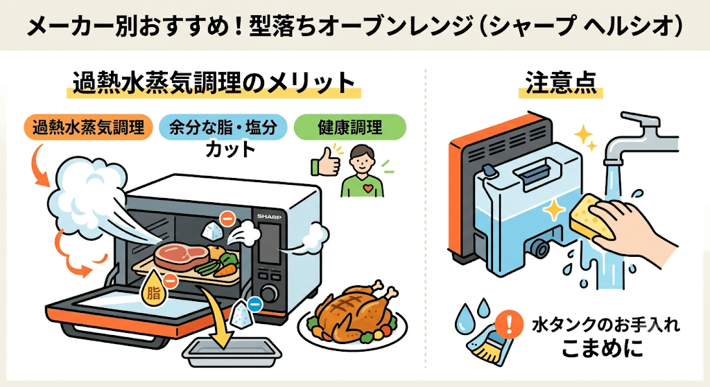 シャープ ヘルシオの型落ちおすすめオーブンレンジ