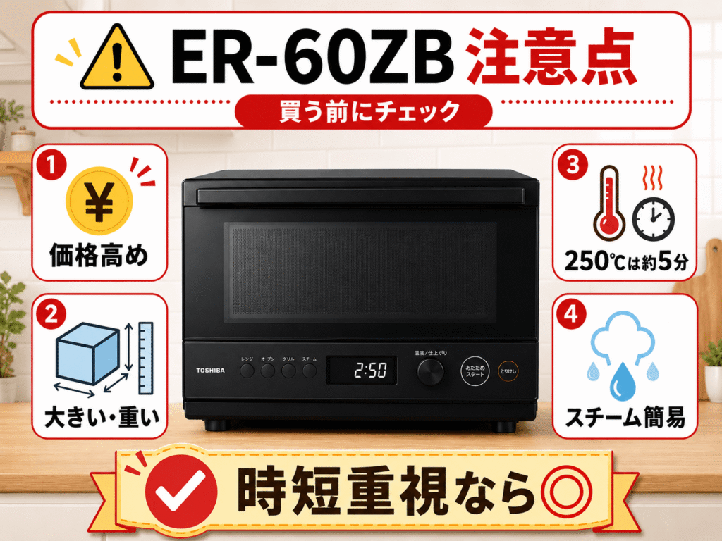 ER-60ZBのデメリット・注意点