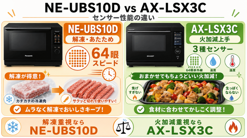 NE-UBS10DとAX-LSX3Cの決定的な違いを徹底比較　センサー性能