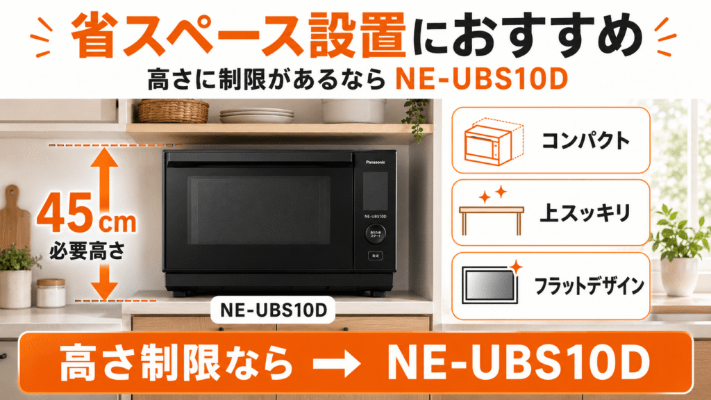 ライフスタイル別で比較！NE-UBS10DとAX-LSX3Cのどっちがおすすめ？　キッチンの上方に高さ制限があるなら「NE-UBS10D」