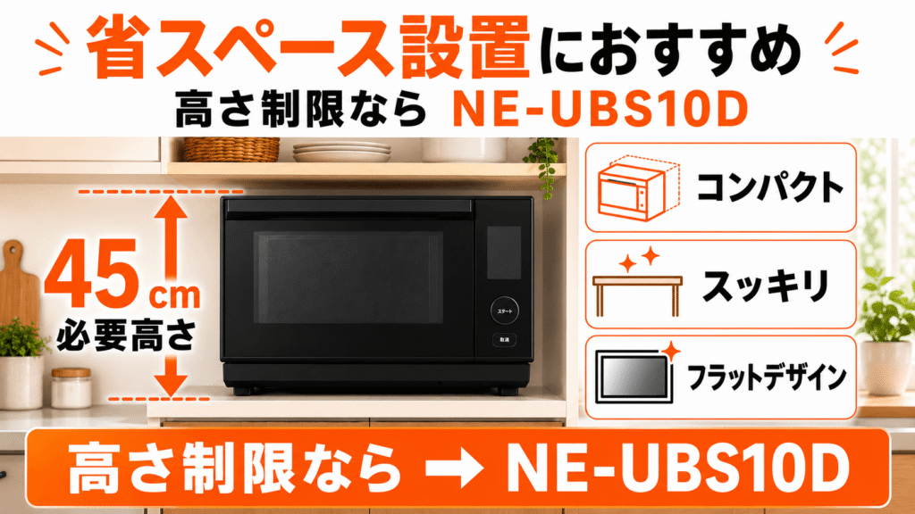 ライフスタイル別で比較！NE-UBS10DとAX-LSX3Cのどっちがおすすめ？　キッチンの上方に高さ制限があるなら「NE-UBS10D」