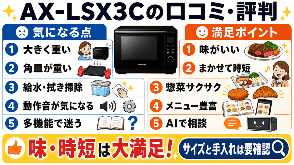 AX-LSX3Cの口コミ・評判