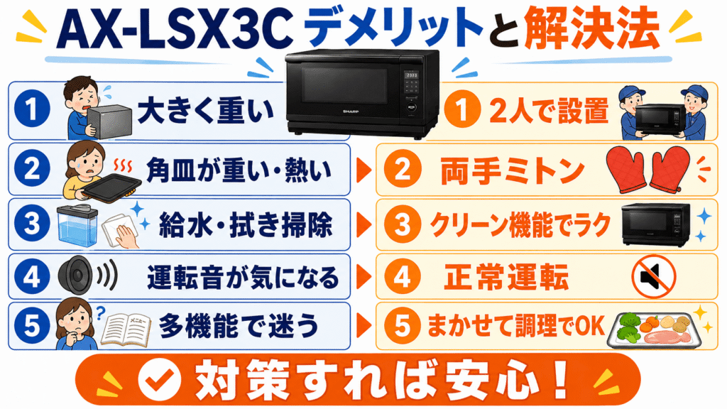 AX-LSX3Cの悪い口コミ・デメリットと解決法