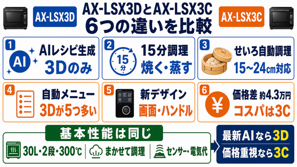 AX-LSX3DとAX-LSX3Cの違い