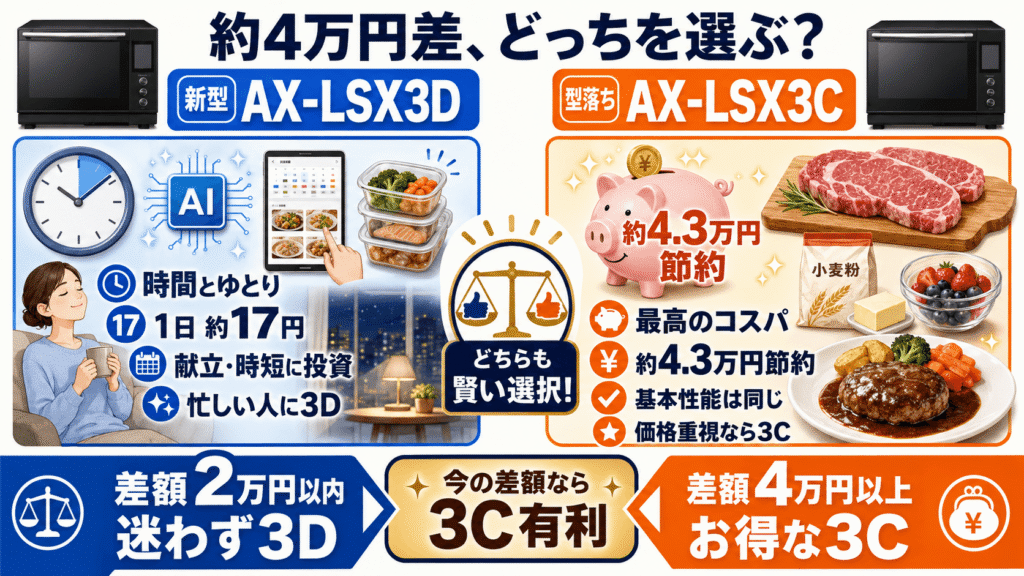 約4万円の価格差を払って新型AX-LSX3Dを選ぶ価値はある？