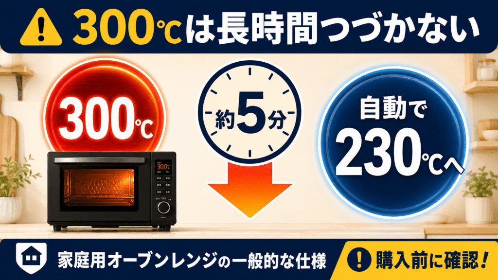 AX-RS1DとAX-RS1Cの購入前に確認したい注意点・デメリット 300℃は長時間つづかない