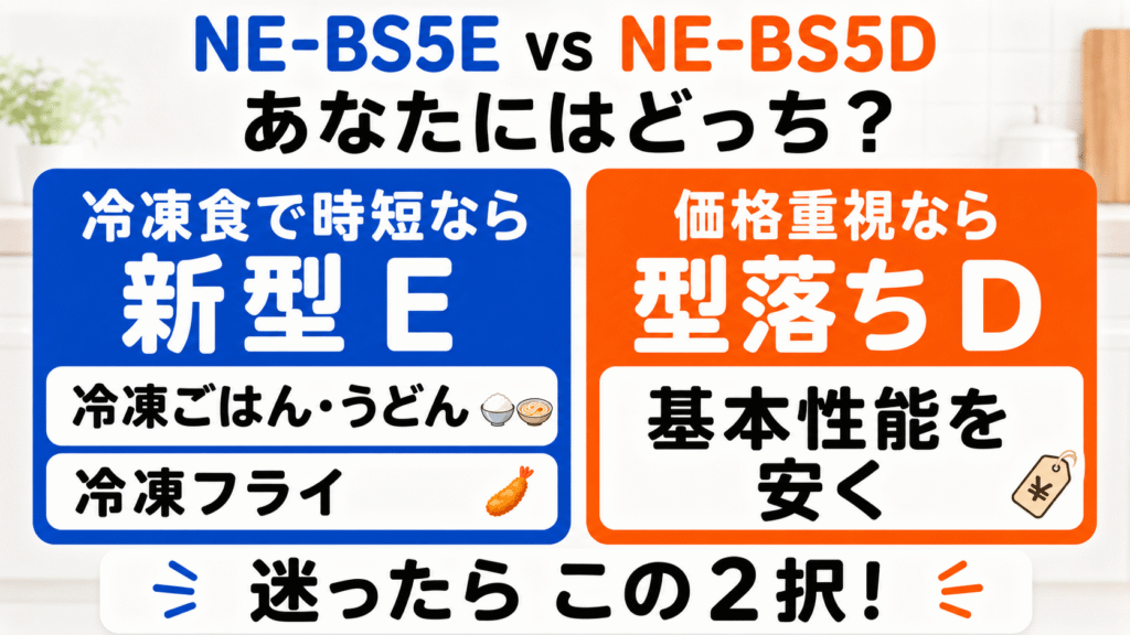 NE-BS5EとNE-BS5Dはどっちがおすすめ？