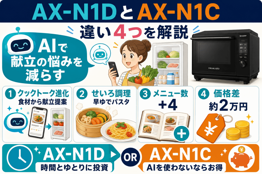 AX-N1DとAX-N1Cの違い4つを比較！