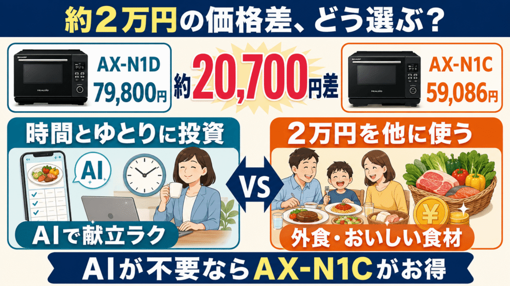 AX-N1DとAX-N1Cの違いを比較！　　発売時期の違いと約2万円の価格差