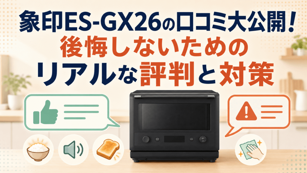 象印ES-GX26の口コミ大公開!後悔しないためのリアルな評判と対策