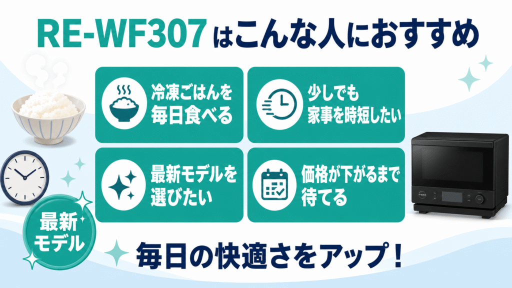 あなたにおすすめなのはRE-WF307とRE-WF306どっち?新型「RE-WF307」がおすすめな人