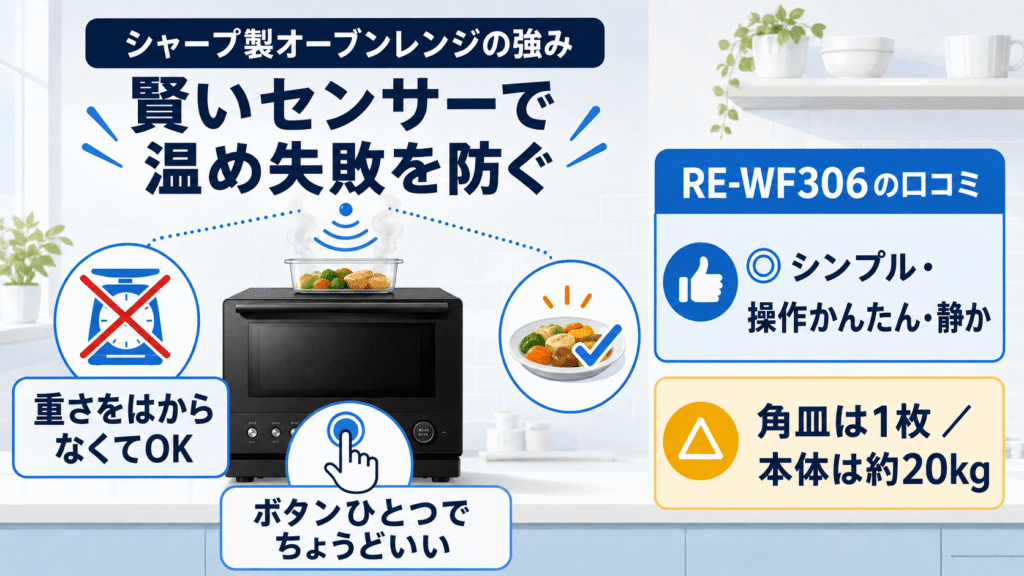 家電好きの筆者が語る! シャープ製オーブンレンジの強みと型落ちRE-WF306の口コミ