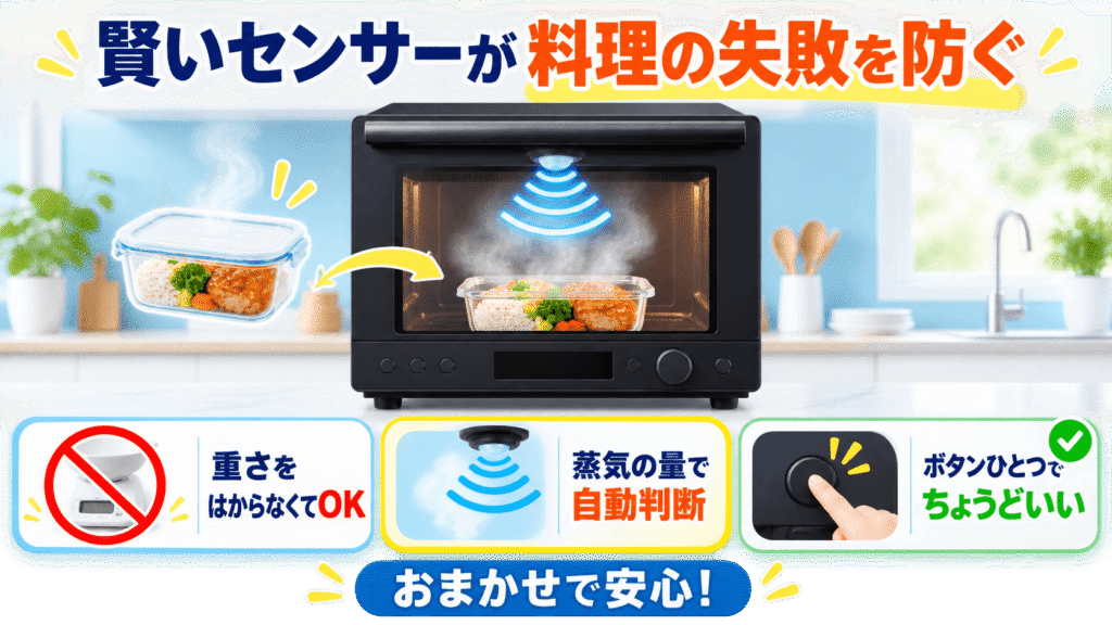 シャープ製オーブンレンジの強み 賢いセンサーが料理の失敗を防ぐ